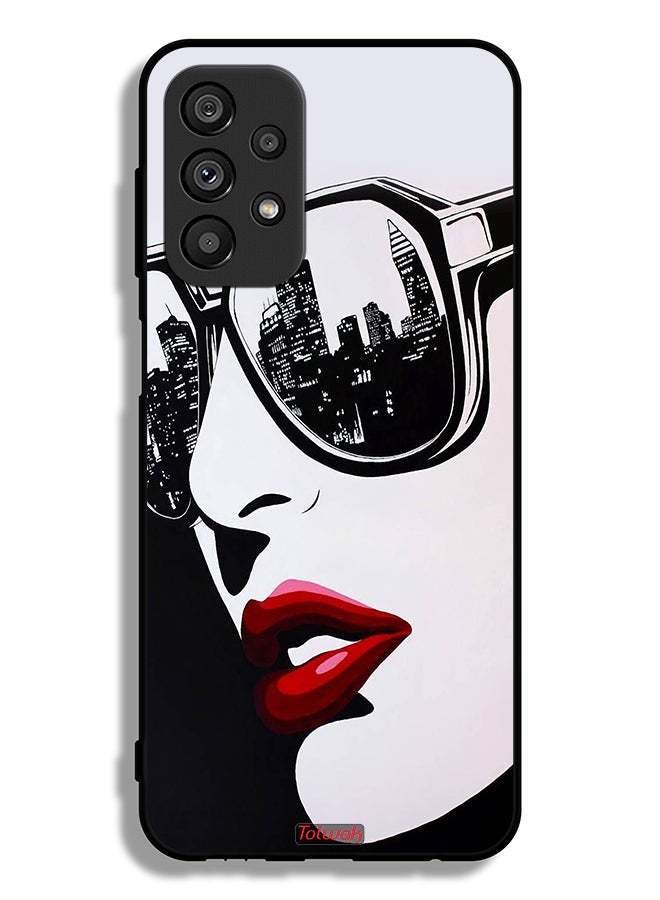 Tolwak Samsung Galaxy A23 5G Protective Case Cover Girl Face Abstract Art - Image 1
