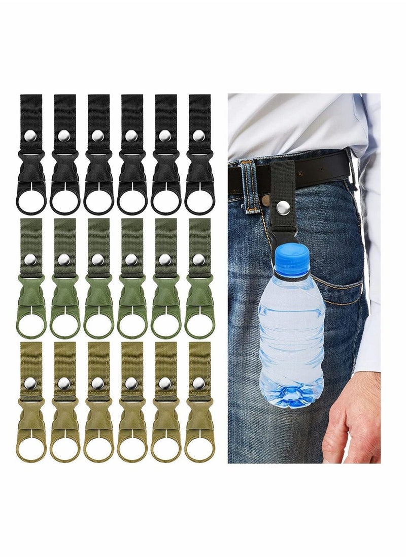 SYOSI 3 Pcs Bottle Hanging Buckle Clip, Outdoor Portable Water Bottle Ring Holder, Mineral Water Bottle Clip for Backpack Belt Belt Outdoor Camping Hiking Mountaineering Traveling - Image 1