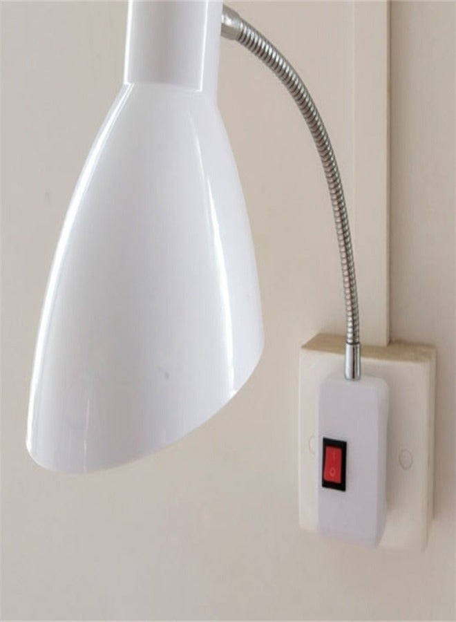 Flexible Universal E27 UK Plug Lamp Bulbs Holder with Lampshade - Image 1
