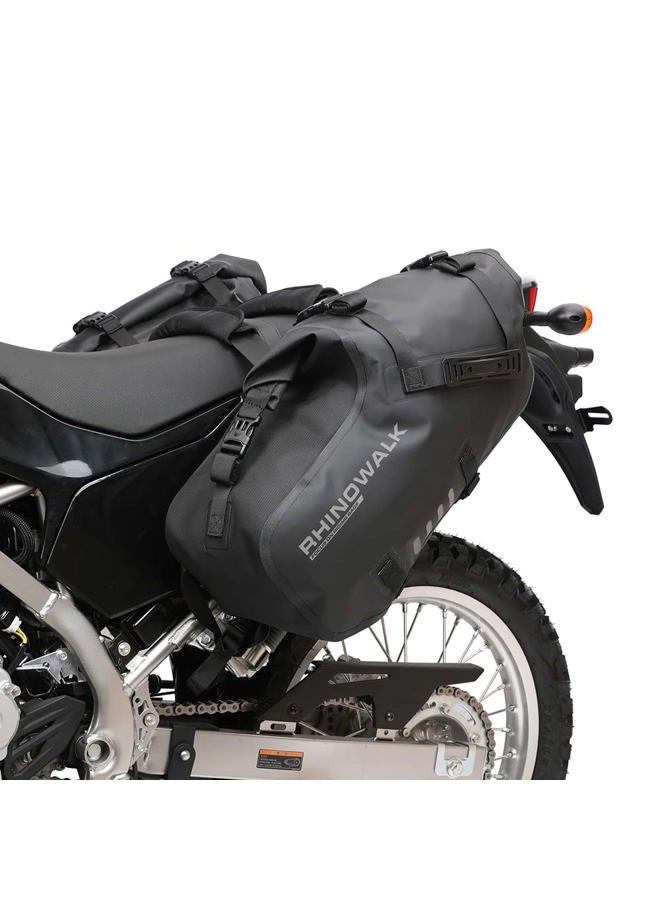 Rhinowalk Motorcycle Saddle Bag Waterproof 18L (9L*2) Motorcycle Side Pannier Bag Anti-Vibration Motorbike Bag Motorcycle Accessories - Image 1