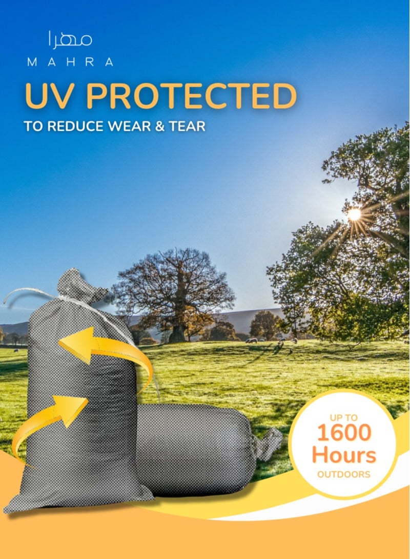 Pack of 5 | Woven Polypropylene Bags | 35.4" x 31.4" | Tough & Waterproof | Suitable for Agriculture, Industrial, and Construction Tasks | Reliable Heavy-Duty Storage