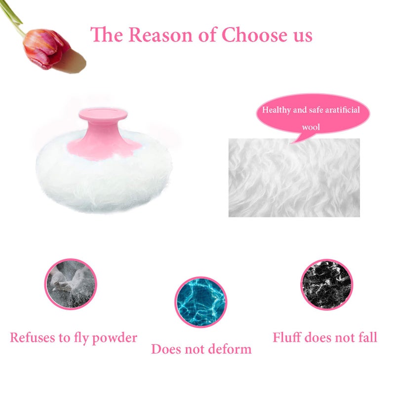 Qopoto Body Powder Puff and Container for Dusting Powder, Women Powder Puff and Powder Case for Bath and Travel (Ormosia) - Image 4
