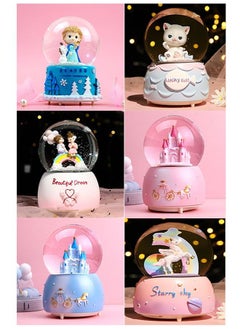 ZCM-HAPPY Fantasy crystal ball music box, with LED lights, with snowflakes  - Image 2