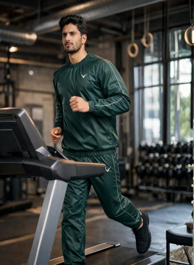 إنفينسبل بدلة ساونا رجالية لا تُقهر (لون أخضر زجاجي، مقاس 2XL) - Image 2