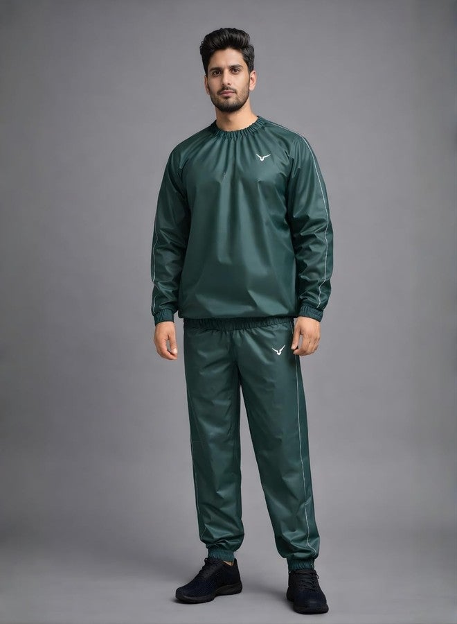 إنفينسبل بدلة ساونا رجالية لا تُقهر (لون أخضر زجاجي، مقاس 2XL) - Image 3