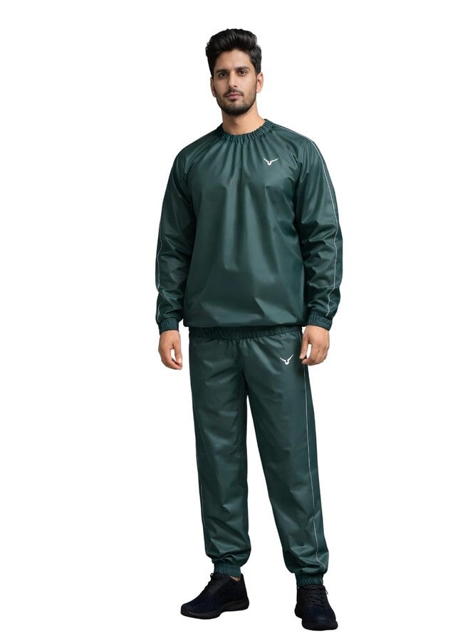 إنفينسبل بدلة ساونا رجالية لا تُقهر (لون أخضر زجاجي، مقاس 2XL) - Image 1