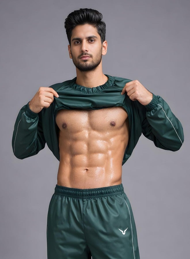 إنفينسبل بدلة ساونا رجالية لا تُقهر (لون أخضر زجاجي، مقاس 2XL) - Image 5