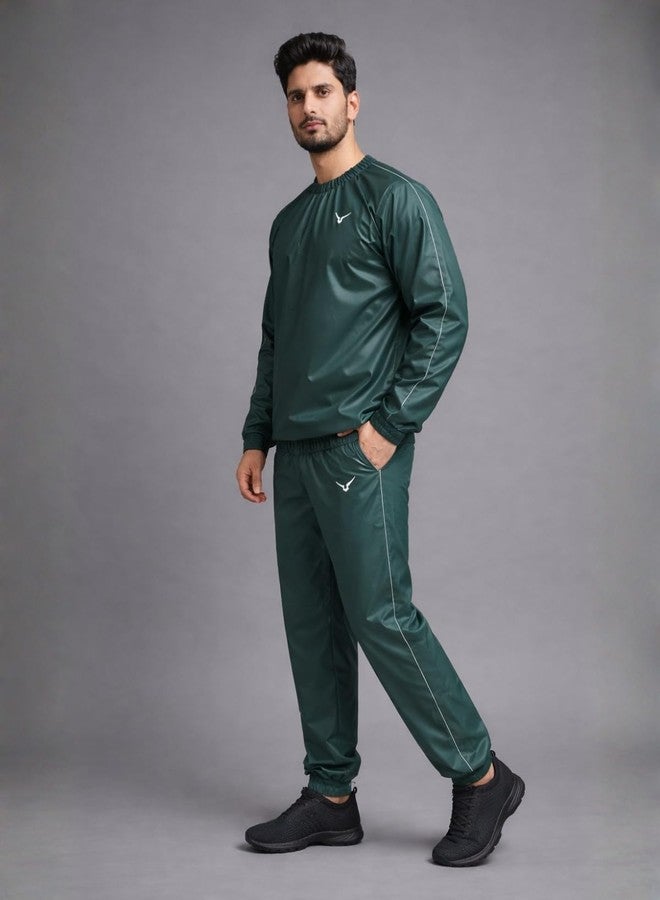 إنفينسبل بدلة ساونا رجالية لا تُقهر (لون أخضر زجاجي، مقاس 2XL) - Image 4