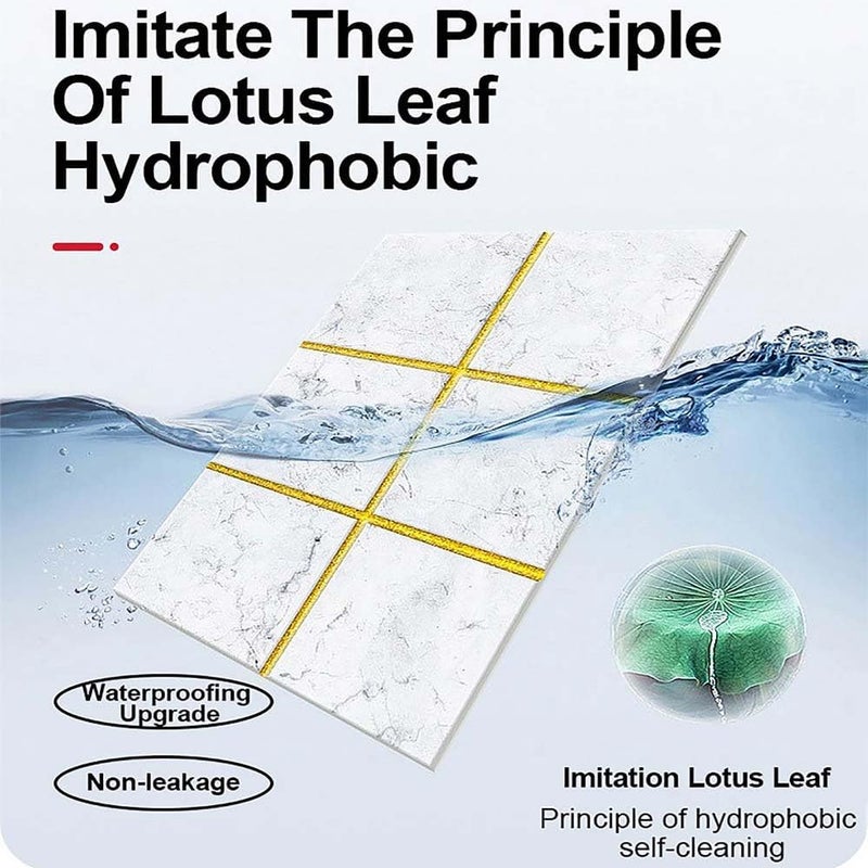 Zikra 150ml Tile Gap Repair Filler, Home Waterproof Tile Gap Refill Agent, Grout Tiling Tile Reviver Repair, for DIY Home Sink Gaps, Tile Grout for Kitchen Bathroom Living Floor (Gold, 150ml) - Image 3