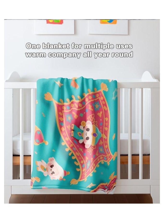 general Children's or student cartoon flannel thin blanket (warm and comfortable, suitable for sleep, games) 100cm*150cm - 1139 - Image 1