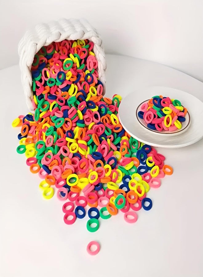 Pactiv 100 Pcs Baby Hair Ties, Seamless Cotton Toddler Hair Ties for Girls and Kids, Multicolor Small Soft Hair Elastics Ponytail Holders(10Colors) - Image 1