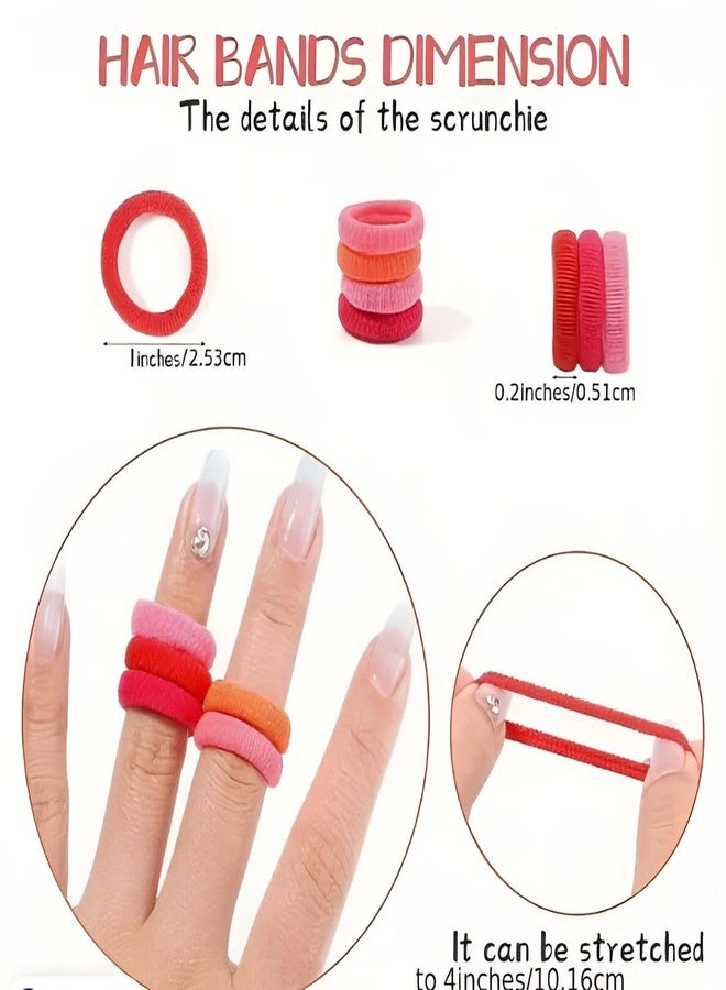 Pactiv 100 Pcs Baby Hair Ties, Seamless Cotton Toddler Hair Ties for Girls and Kids, Multicolor Small Soft Hair Elastics Ponytail Holders(10Colors) - Image 2