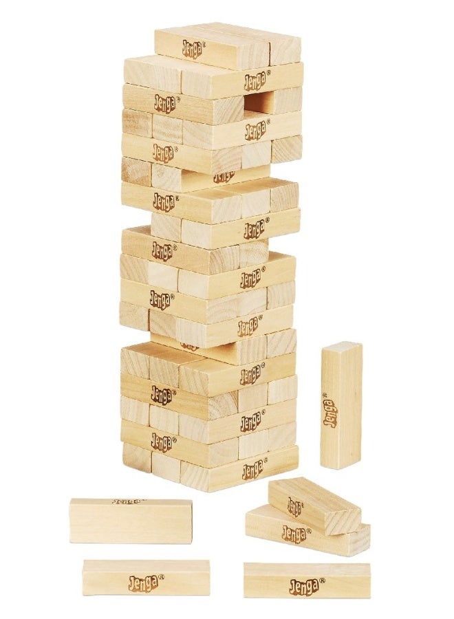 Mattel Games مجموعة كتل جانغا الخشبية الكلاسيكية (54 قطعة) - Image 3