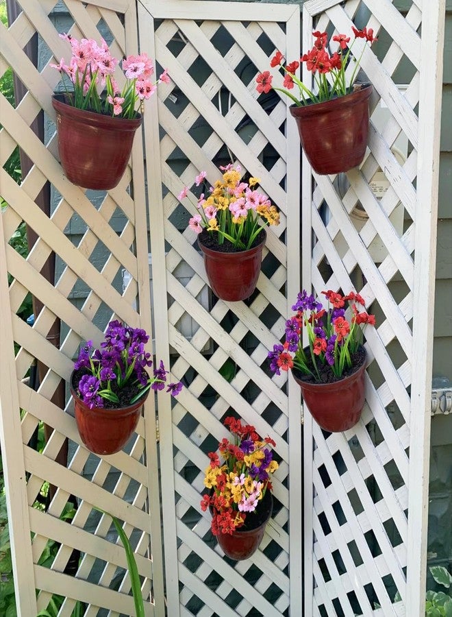 DOMMARE 12 Bundles Artificial Flowers Fake Faux Plant for Outdoors, Colorful Uv Resistant Silk Pink Flowers Daisies Decoration for Vase Indoors Gardens Wedding Window Boxes Summer Home Grave Decor - Image 4