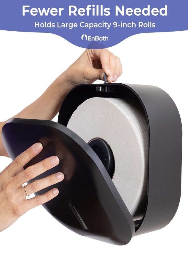 EnBath Jumbo Toilet Paper Dispenser - Commercial Toilet Paper Holder Wall Mount for Large 9-inch Rolls - Durable ABS: Waterproof and Scratch Resistant (Dispensador de Papel Higienico) by EnBath - Image 4