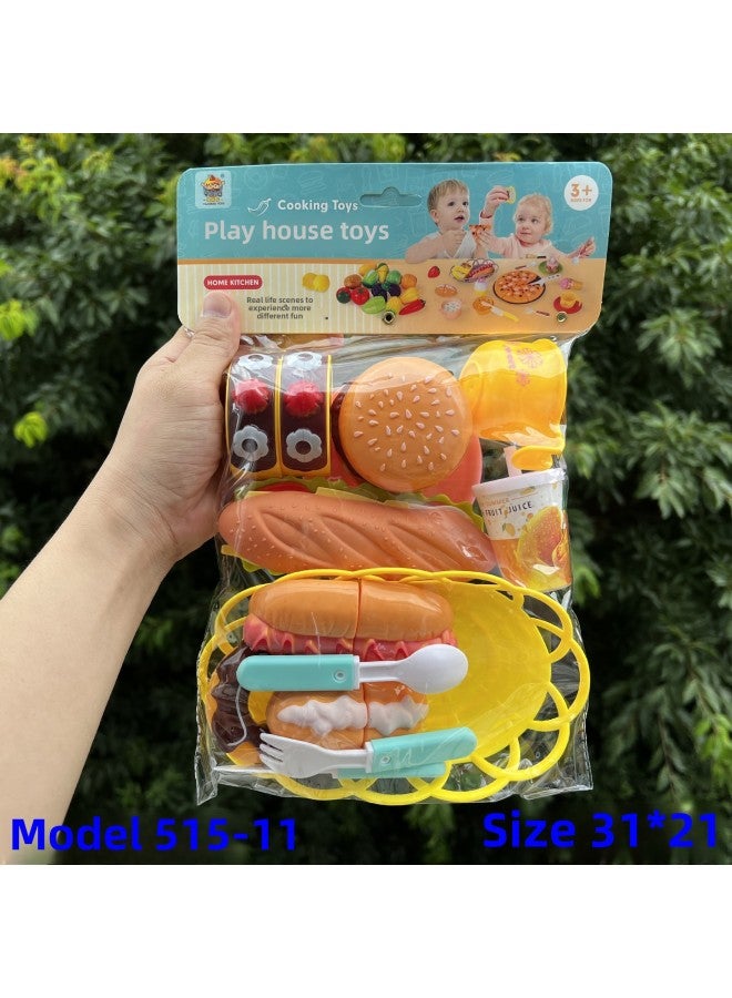 Children's Play House Kitchen Toys Cutting Music Kitchenware Girls' Kitchen Cooking Toys Tools Medical Tools Suit-Specifications:515-11 Play House - Image 1