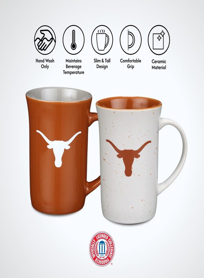 The Memory Company Officially Licensed NCAA - University of Texas 2-Pack Home/Away Speckle Mug - Image 4