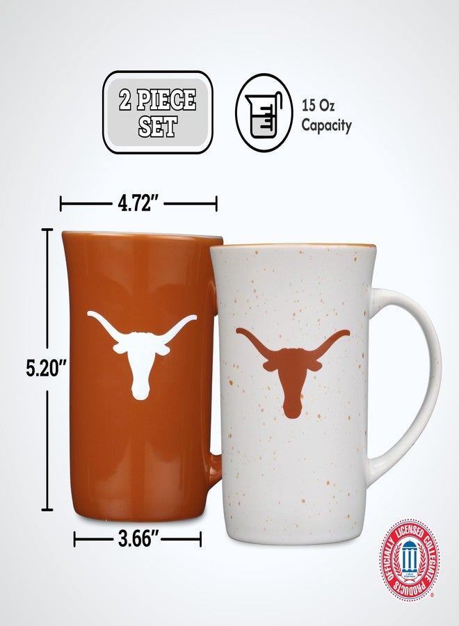 The Memory Company Officially Licensed NCAA - University of Texas 2-Pack Home/Away Speckle Mug - Image 2
