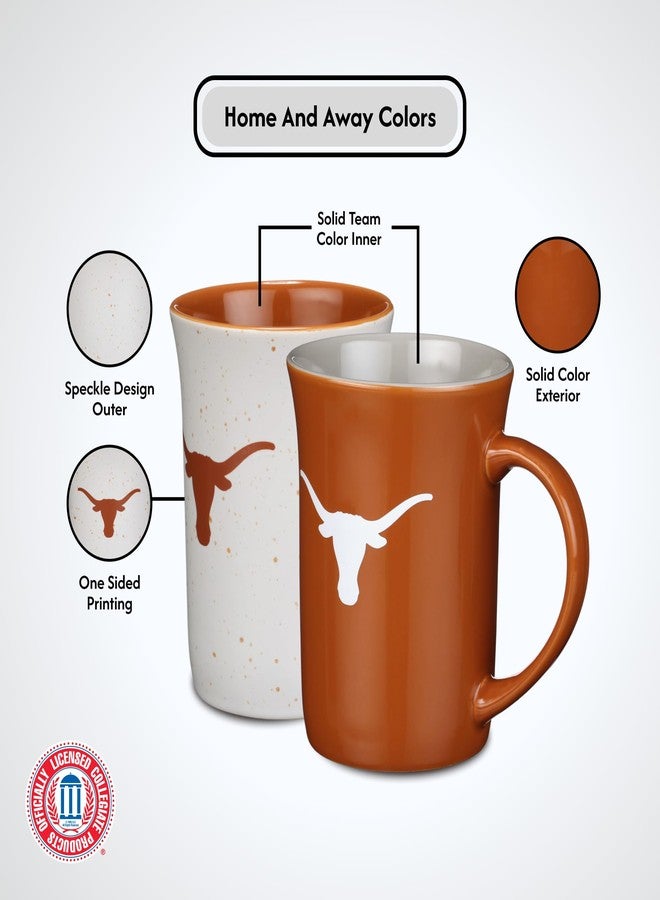 The Memory Company Officially Licensed NCAA - University of Texas 2-Pack Home/Away Speckle Mug - Image 3