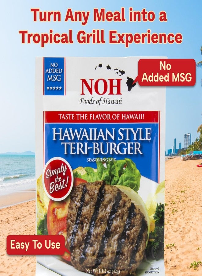 NOH Hawaiian Style Teri-Burger Seasoning Mix, 1.5 oz Packet (Pack of 12) - Easy-to-Use Hawaiian Teriyaki Burger & Meatloaf Seasoning Mix, Ideal For Ground Beef, Turkey, Chicken & More - No Added MSG - Image 3