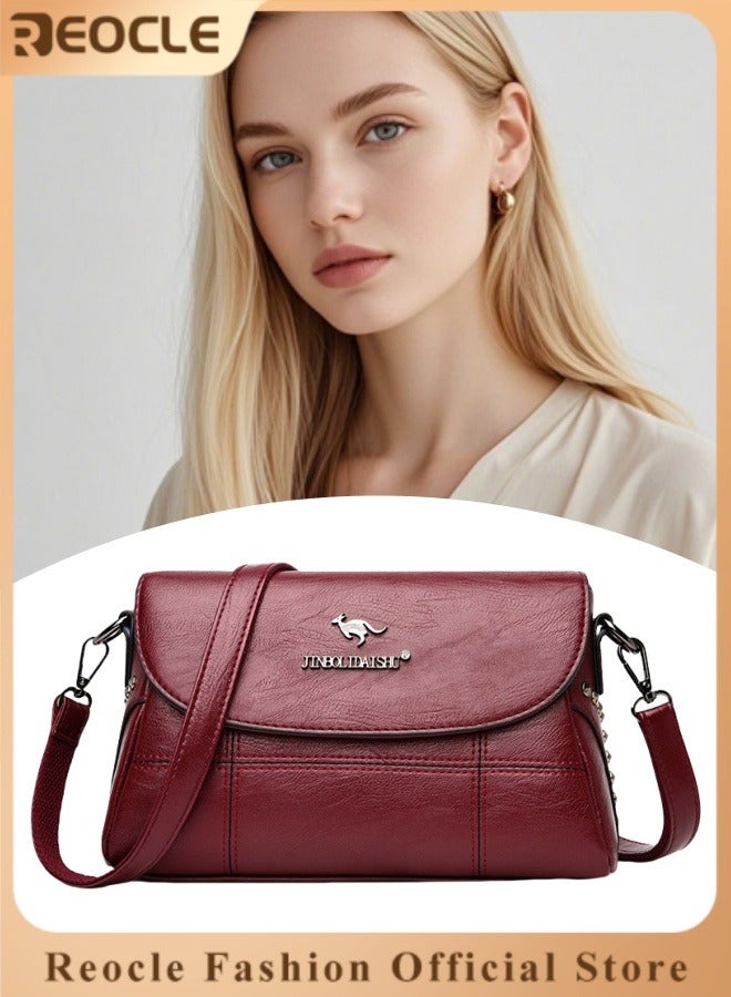 ريوكل حقيبة يد بسيطة للنساء حقيبة كروس بودي عصرية وغير رسمية مع حزام قابل للتعديل وسحابات ناعمة وسعة كبيرة - Image 1