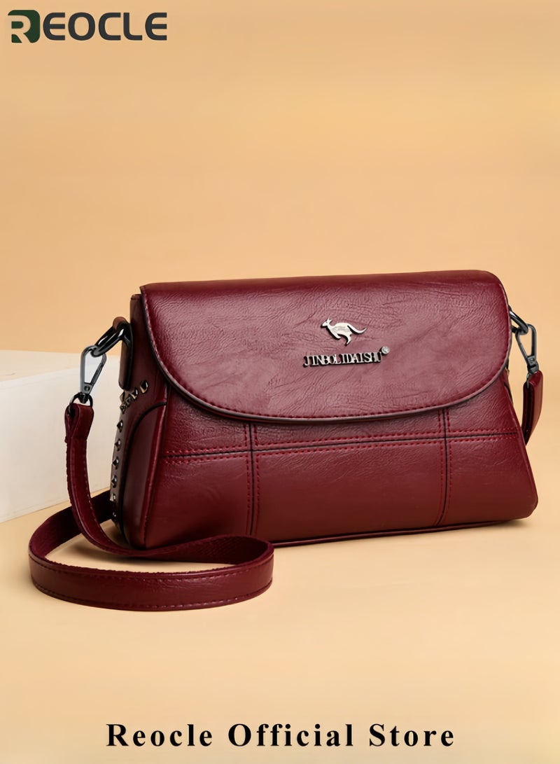 ريوكل حقيبة يد بسيطة للنساء حقيبة كروس بودي عصرية وغير رسمية مع حزام قابل للتعديل وسحابات ناعمة وسعة كبيرة - Image 2