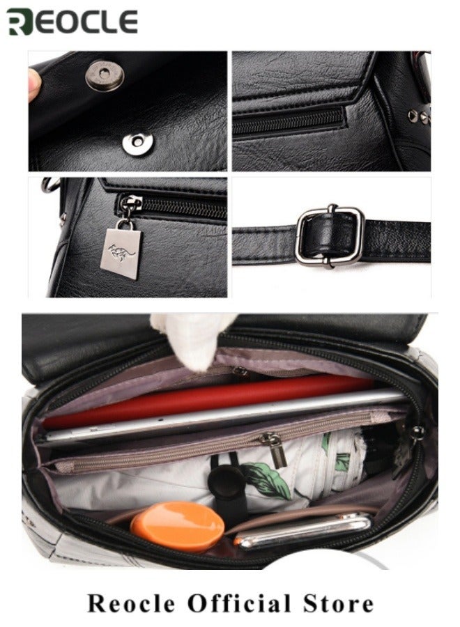 ريوكل حقيبة يد بسيطة للنساء حقيبة كروس بودي عصرية وغير رسمية مع حزام قابل للتعديل وسحابات ناعمة وسعة كبيرة - Image 4