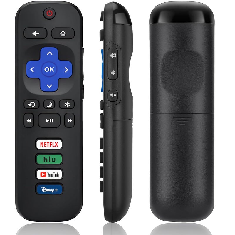 USBCele Universal TV Remote Compatible for Roku TV All Series Remote Control Replacement for HisenseOnnTCLSharpPhilipsElementInsigniaHitachiJVC R0KU Smart TVs Not for RokuStickBox and Player - Image 2