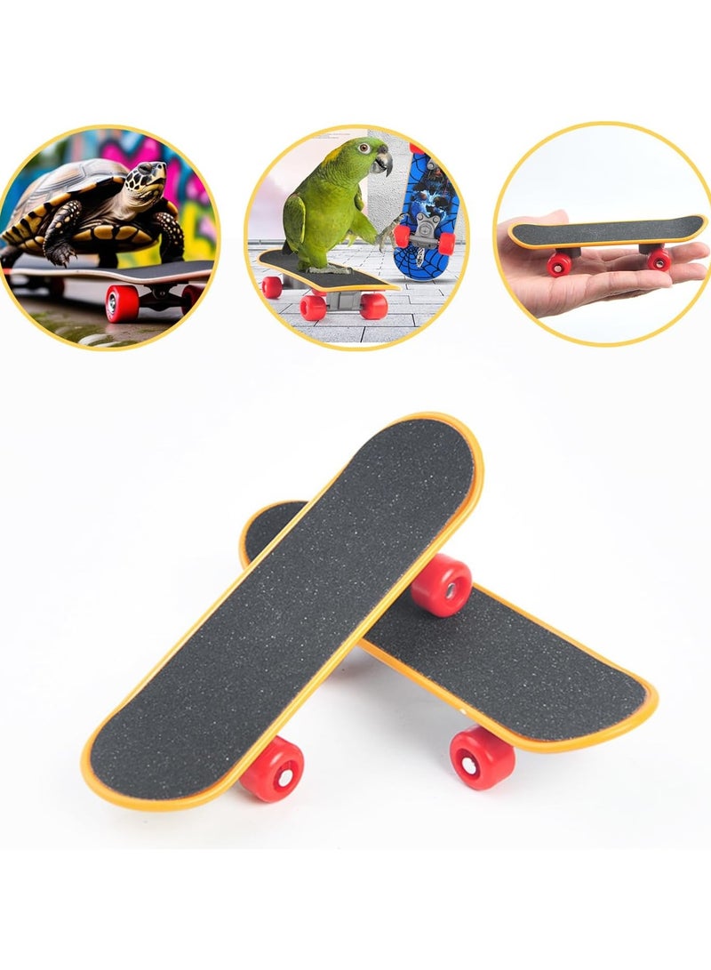2 Pcs Bird Toys Mini Skateboard Toys, Small Pets for Play and Training Toys Mini Walking Skateboards Budgies Reptiles Skateboards - Image 5
