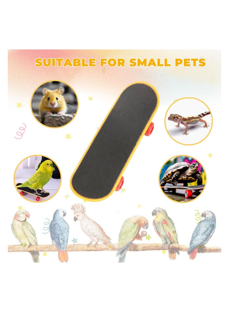 2 Pcs Bird Toys Mini Skateboard Toys, Small Pets for Play and Training Toys Mini Walking Skateboards Budgies Reptiles Skateboards - Image 2