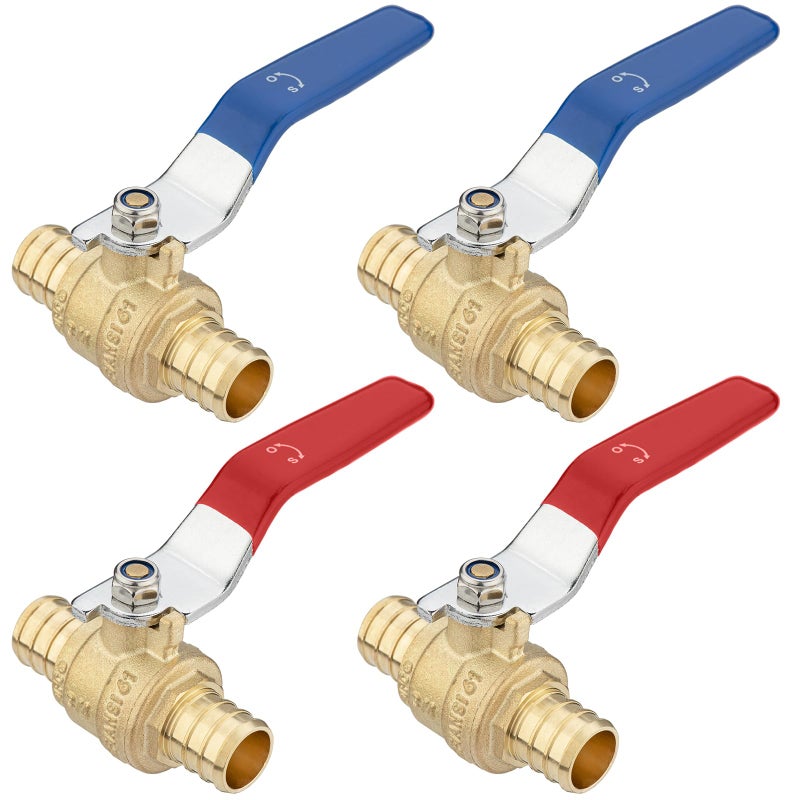Lingmfg 4 Pieces Lingmfg 34 PEXB Crimp Ball Valve Shut Off Valve LINGBV134F18074 - Image 2