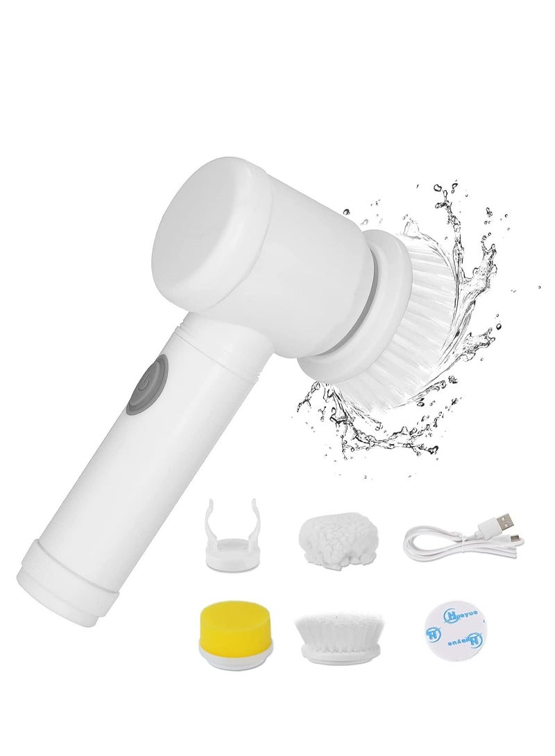 ELTRAZONE Magic Brush Electric Spin Scrubber, Electric Cleaning Brush with 3 Brush Heads,Bathroom Rechargeable Scrub Brush, - Image 1