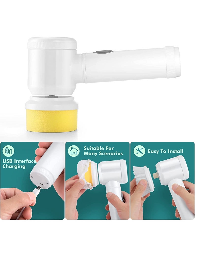 ELTRAZONE Magic Brush Electric Spin Scrubber, Electric Cleaning Brush with 3 Brush Heads,Bathroom Rechargeable Scrub Brush, - Image 2