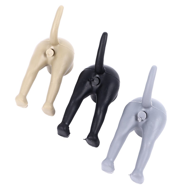 3PCS Dog Butt Toothpaste Topper Tooth Paste Dispenser Cap Squeezing Head for Kids Black Brown Gray - Image 2
