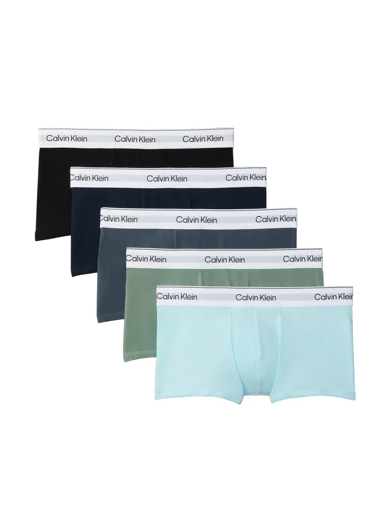 CALVIN KLEIN 5 Pack Low Rise Trunks - Icon Cotton Stretch
