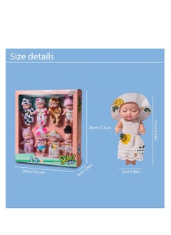 SYOSI Mini Reborn Dolls, 3.5 Inch Mini Doll Toy, Mini Newborn Reborn Baby Sleeping Rebirth Dolls, Small Mini Dolls with Clothes, for Children, Boys, Girls, Gift, Safe and Comfortable Material (8 Pieces)  - Image 3