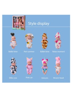 SYOSI Mini Reborn Dolls, 3.5 Inch Mini Doll Toy, Mini Newborn Reborn Baby Sleeping Rebirth Dolls, Small Mini Dolls with Clothes, for Children, Boys, Girls, Gift, Safe and Comfortable Material (8 Pieces)  - Image 4