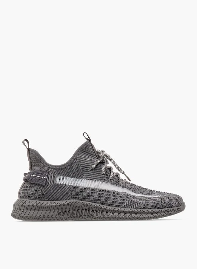 Mesh Detail Sports Shoes with Lace-Up Closure