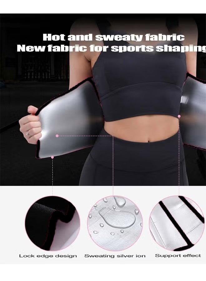 أوشن حزام مدرب الخصر للمرأة, حزام الحزام الرياضي, تسخير الساونا الخصر مقطع البطن الفرقة عرق حزام الحزام الرياضي, حزام التمرين مع أحزمة قابلة للتعديل, تسخير جسم شكل الحزام (L) - Image 2