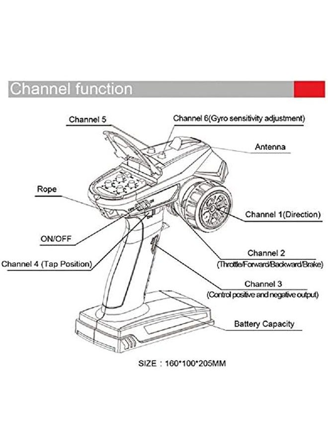general X6 RC Transmitter & X6FG Receiver with Gyro 6 Channel 2.4GHz Remote Control for RC Car Truck Boat - Image 4
