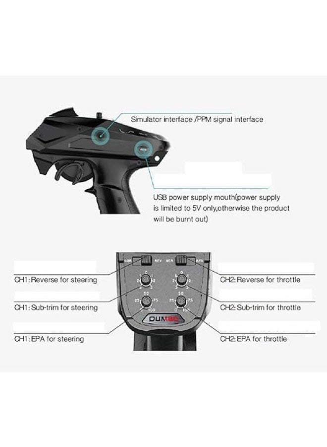 general X6 RC Transmitter & X6FG Receiver with Gyro 6 Channel 2.4GHz Remote Control for RC Car Truck Boat - Image 5