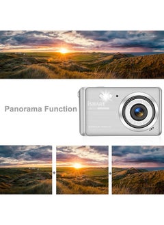 YEEIN Digital Camera, Rechargeable 30MP Point and Shoot Camera with 32GB Card 18X Digital Zoom, Compact Camera for Kids Teens Aldults Elders (Silver)  - Image 5