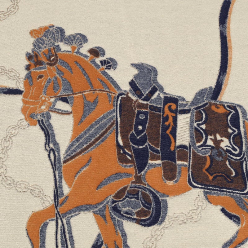 EXTREE Scarfs for Women Pashmina Silky Shawl Wrap for Evening Dressing Blanket Open Front Poncho Cape (AIS-beige-horse) - Image 5