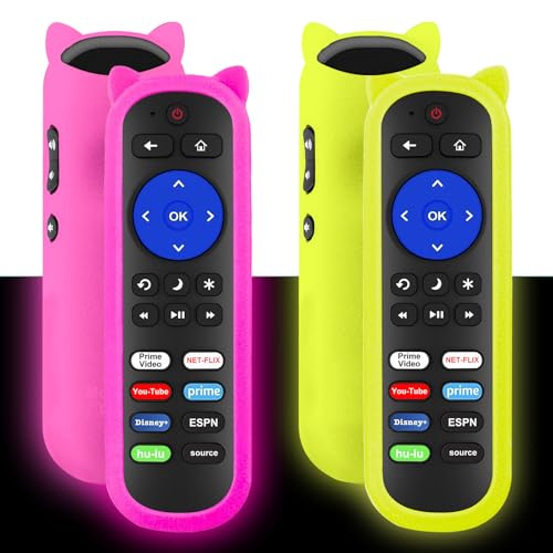 Maozhren (Pack of 2) Remote Compatible with Roku Players and Roku TV Remote, for Roku Box 1 2 3 4,Roku Express/+, Premiere/+, Ultra and TCL Hisense Onn Element Philips Roku TV with Anti-Lost Case - Image 1