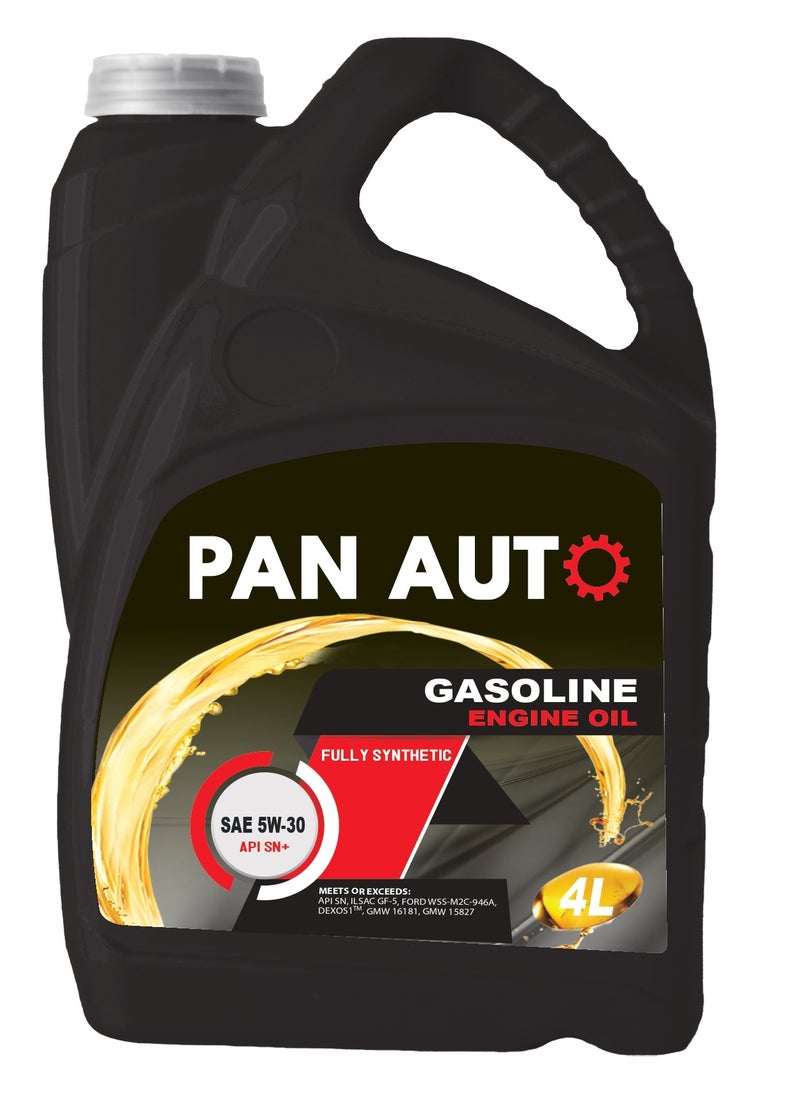 PAN AUTO - Pan Auto SAE 5W-30 Fully Synthetic Gasoline Engine Oil, 4L – API SN+ Certified, Advanced Performance for Modern Engines - Image 1