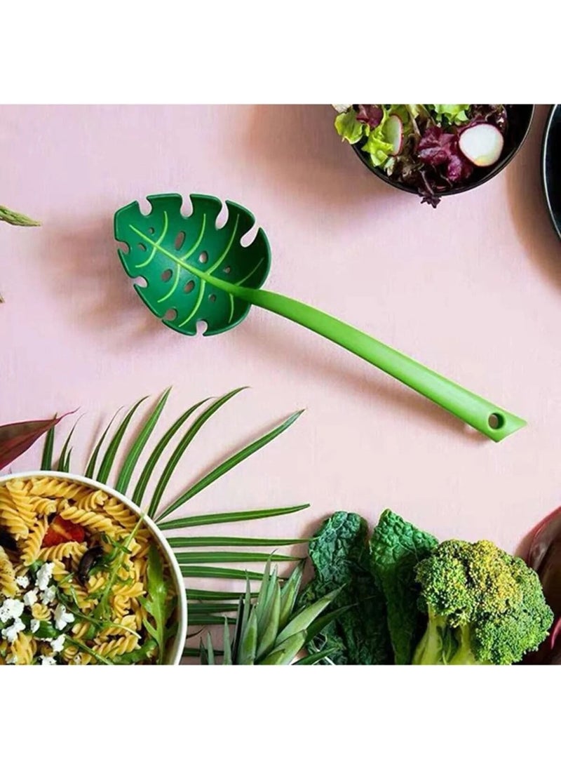 Budors - Practical Multifunctional Leaf Shaped Ladle and Colander Pasta Salad Ladle - 1 Piece - Image 1