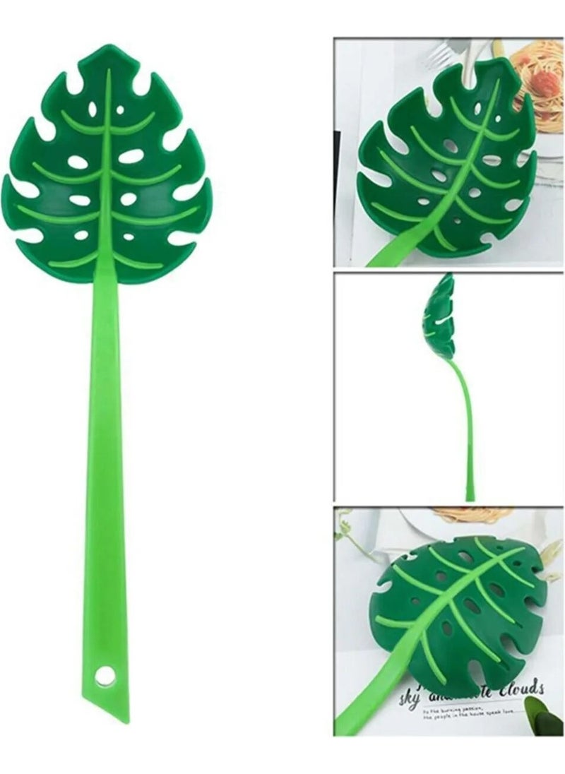 Budors - Practical Multifunctional Leaf Shaped Ladle and Colander Pasta Salad Ladle - 1 Piece - Image 1