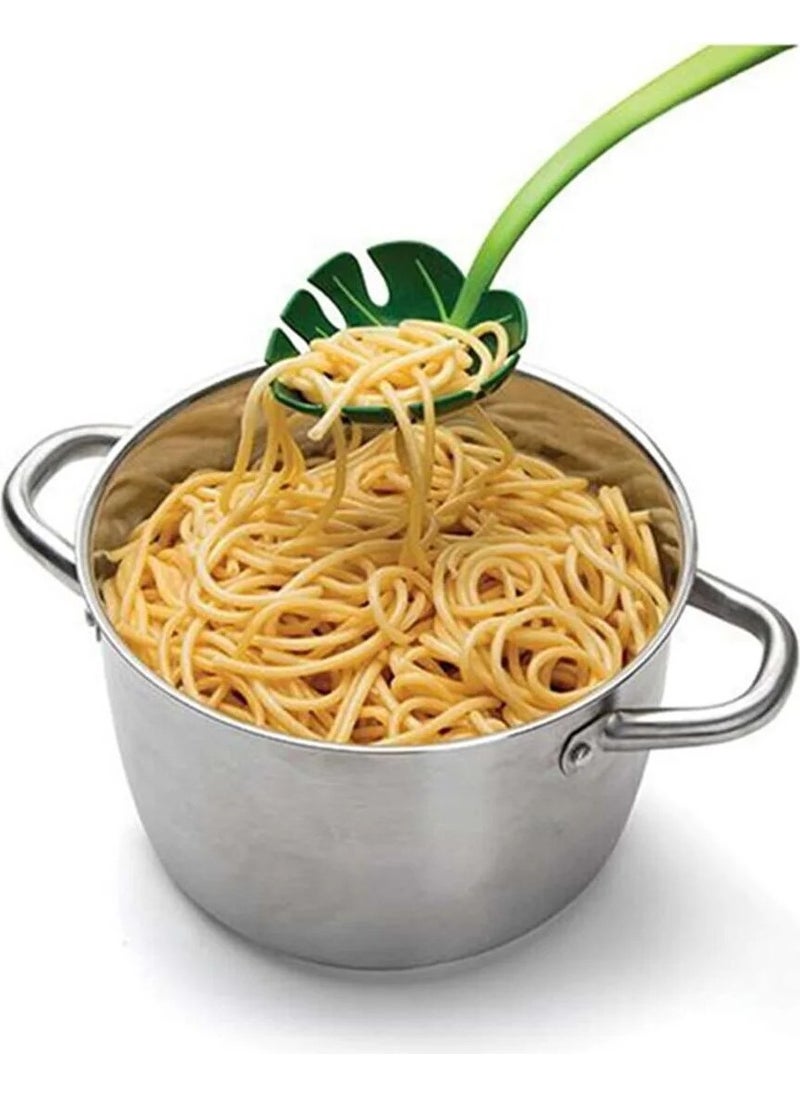 Budors - Practical Multifunctional Leaf Shaped Ladle and Colander Pasta Salad Ladle - 1 Piece - Image 1
