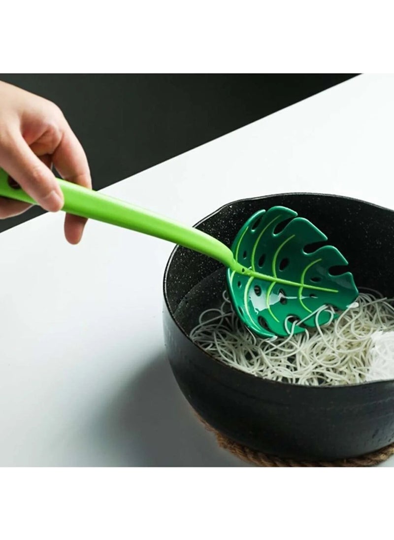 Budors - Practical Multifunctional Leaf Shaped Ladle and Colander Pasta Salad Ladle - 1 Piece - Image 1