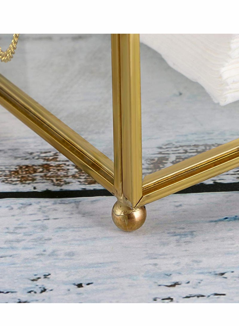 KASTWAVE Rectangular Clear Glass Paper Tissue Box, Decorative Glass Napkin Storage Box - Image 4